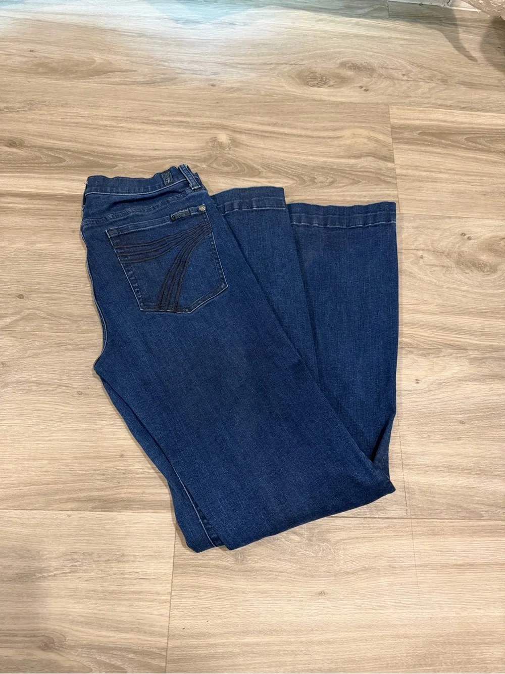 7 For All Mankind Women’s Flare Jeans - Dark Blue